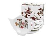 Zaparzacze i kawiarki - Duo Podkładki skapki herbaciane komplet 4 szt VINTAGE FLOWERS WHITE DUG_3148 - miniaturka - grafika 1