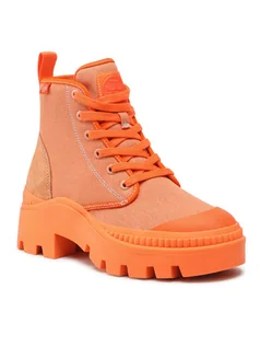 Botki damskie - Tory Burch Trapery Camp Sneaker Boot 87696 Pomarańczowy - grafika 1