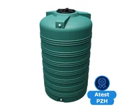 Beczki - Zbiornik plastikowy zielony, beczka 2000 l (średnica: 116 cm) - miniaturka - grafika 1