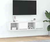 Szafki RTV - vidaXL Szafki RTV 2 szt. Białe 60x31x25,5 cm Drewno klejone - miniaturka - grafika 1