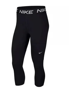 Nike damskie spodnie do jogi W Nk Vctry Bslyr Cpri Essntl czarny czarny/czarny/bia?y M - Spodnie damskie - miniaturka - grafika 1