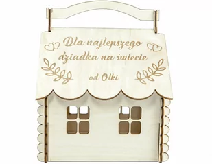 Domek na słodycze z imieniem na Dzień Dziadka - 1 szt. - Dzień Babci i Dzień Dziadka - miniaturka - grafika 1