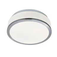 Lampy sufitowe - Searchlight Lampa sufitowa Flush srebrna satynowana IP44 23cm - miniaturka - grafika 1