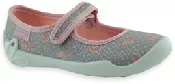 Dziewczęce balerinki kapcie do przedszkola Befado 114X528 Blanca - Buty dla dziewczynek - miniaturka - grafika 1