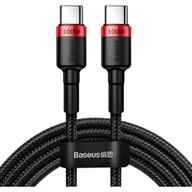 Kable USB - Baseus Cafule Kabel USB-C Type-C Power Delivery 2.0 100W Quick Charge 3.0 200cm czarny + czerwony CATKLF-AL91 - miniaturka - grafika 1