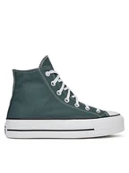 Trampki damskie - Converse Trampki Chuck Taylor All Star Lift Platform A12596C Zielony - miniaturka - grafika 1