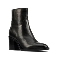 Botki damskie - Clarks Mascarpone 2 Go [Black Leather] - Rozmiar 42 - miniaturka - grafika 1