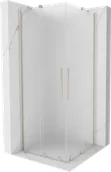 Kabiny prysznicowe - Mexen Velar Duo kabina prysznicowa rozsuwana 80x80 cm, szron, nikiel szczotkowany - 871-080-080-32-97 - miniaturka - grafika 1