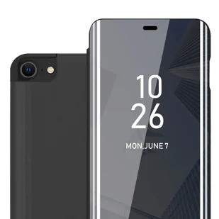 Etui na telefon komórkowy Cadorabo do Apple iPhone 7 / 7S / 8 / SE 2020 w kolorze czarnym tylna okładka okładka ochronna książeczka etui książeczka - Etui i futerały do telefonów - miniaturka - grafika 1