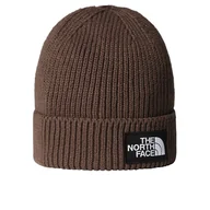 Czapki i chusty sportowe męskie - Czapka unisex The North Face Logo Box Beanie 0A8CHE1OI1 - brązowa - miniaturka - grafika 1