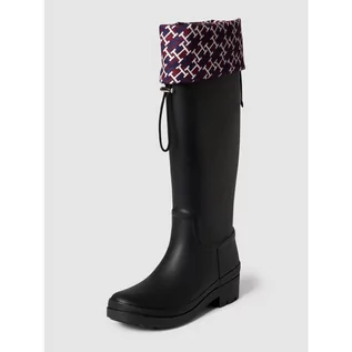 Botki damskie - Kalosze z nadrukiem z logo model RAINBOOT - Tommy Hilfiger - grafika 1