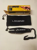 Piłka nożna - Gwizdek sędziowski LEGEND 120 dB czarny elektroniczny - miniaturka - grafika 1