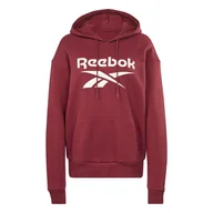 Bluzy damskie - Damska Bluza REEBOK RI BL FLEECE HOODIE H54751 – Bordowy - miniaturka - grafika 1