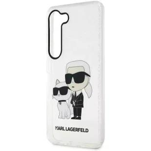 Etui ochronne na telefon Karl Lagerfeld KLHCS23SHNKCTGT do Samsung Galaxy S23 S911  transparent hardcase Gliter Karl&Choupette - Etui i futerały do telefonów - miniaturka - grafika 6