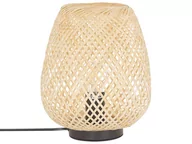 Lampy stojące - Shumee Lampa stołowa Shumee Lampa stołowa bambusowa jasne drewno BOMU 228850 - miniaturka - grafika 1