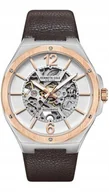 Zegarki męskie - Zegarek męski KENNETH COLE KCWGE2220701 brązowy klasyczny skeleton - miniaturka - grafika 1