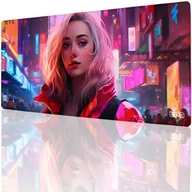Podkładki pod mysz - PODKŁADKA POD MYSZ MYSZKĘ Neonowe Wibracje 90x40 TILT Wodoodporna XXL XL - miniaturka - grafika 1