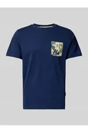 Koszulki męskie - T-shirt z prążkowanym, okrągłym dekoltem model BHJEM - Blend - miniaturka - grafika 1
