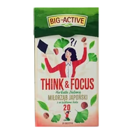 Herbata - Big-Active Think & Focus Herbata zielona miłorząb japoński z orzeszkami kola 30 g (20 x 1,5 g) - miniaturka - grafika 1