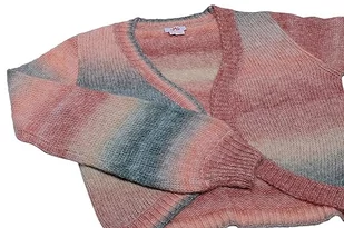 myMo Damski sweter z dzianiny w kolorze tęczy nylon fioletowy wielokolorowy rozmiar XS/S, Fioletowy Wielokolorowy, XS - Swetry damskie - miniaturka - grafika 1