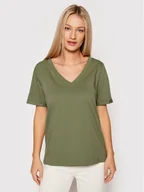 Koszulki i topy damskie - Pieces T-Shirt Ria 17120455 Zielony Regular Fit - miniaturka - grafika 1