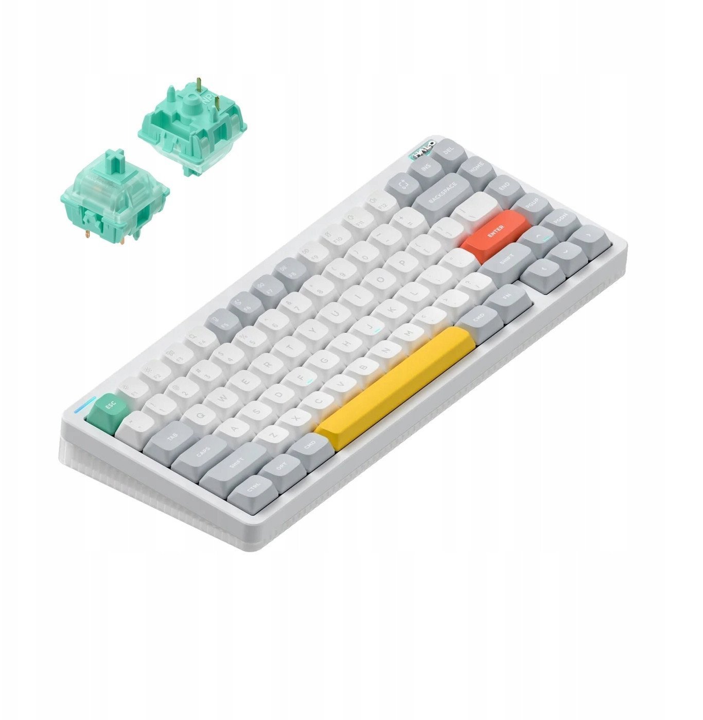 Nuphy - Halo75 v2 Wireless Mechanical Keyboard - Bezprzewodowa Klawiatura Mechaniczna Ionic White Mint