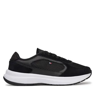 Sneakersy Tommy Hilfiger Sporty Runner FW0FW08644 Czarny - Sneakersy damskie - miniaturka - grafika 1