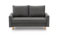 Sofy i kanapy - Sofa z funkcją spania, Bellis, 150x90x75 cm, ciemny szary - miniaturka - grafika 1