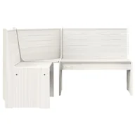 Ławki ogrodowe - vidaXL Ogrodowa ławka narożna 151 cm sosnowa biała 327247 - miniaturka - grafika 1