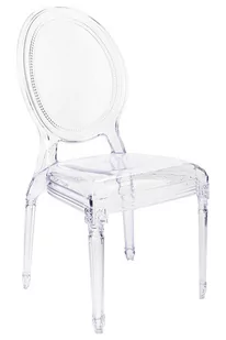 King Home Krzesło PRINCE transparentne - poliwęglan KH010100201 - Krzesła - miniaturka - grafika 1