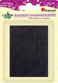 Zabawki kreatywne - Magnesy samoprzylepne okrągłe czarne 12mm 12szt - Titanum - miniaturka - grafika 1