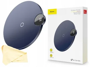 Baseus Ładowarka indukcyjna Digital LED QI bezprzewodowa 10W granatowa WXSX-03 - Ładowarki do telefonów - miniaturka - grafika 11