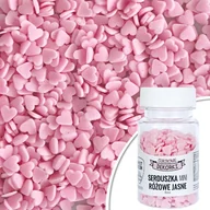 Dodatki do ciast w proszku - Posypka cukrowa SERDUSZKA RÓŻOWE mini 6 mm Sweet Decor, 30 g - miniaturka - grafika 1