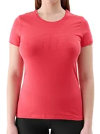 Bluzki damskie - T-shirt damski 4FWSS24TTSHF1163 - czerwony XS - miniaturka - grafika 1