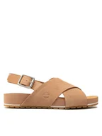 Sandały damskie - Timberland Sandały MalibuWaves Basic X Strap TB0A41MQCW81 Brązowy - miniaturka - grafika 1