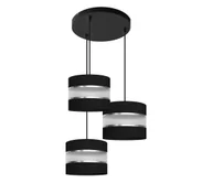Lampy sufitowe - Żyrandol na lince HELEN 3xE27/60W/230V czarny - miniaturka - grafika 1