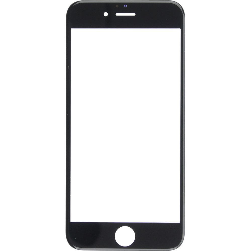 Szyba z klejem OCA do iPhone 7 Plus, czarna