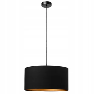 Lampa wisząca Pojedyncza Loft maxi Abażur czarny złoty - Lampy sufitowe - miniaturka - grafika 1