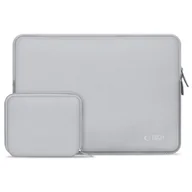 Torby na laptopy - Etui na laptopa TECH-PROTECT Neoslim 13-14 cali Szary + Torba na akcesoria NEOSLIM LAPTOP 13-14 CRAYON GREY - miniaturka - grafika 1