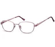 Okulary korekcyjne, oprawki, szkła - Oprawki korekcyjne zerówki okulary metalowe 796D fioletowe - miniaturka - grafika 1