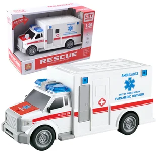 AUTO KARETKA AMBULANS POGOTOWIE RATUNKOWE ŚWIATŁA DŹWIĘKI - Samochody i pojazdy dla dzieci - miniaturka - grafika 1