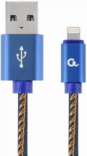 Gembird KABEL USB 2.0 DO 8-PIN OPLOT JEANS 2M CC-USB2J-AMLM-2M-BL - Kable komputerowe i do monitorów - miniaturka - grafika 1