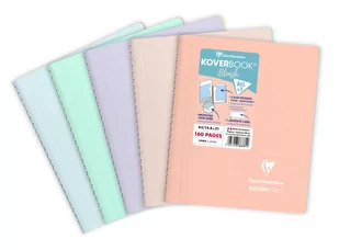 Kołozeszyt A5 80K kratka Koverbook BLUSH PP 1 sztuka mix kolorów - Clairefontaine - Zeszyty szkolne - miniaturka - grafika 2