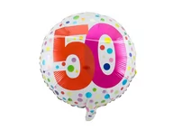 Balony i akcesoria - Balon foliowy kula na 50 urodziny - 45 cm - miniaturka - grafika 1