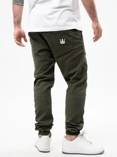 Spodnie Materiałowe Jogger Męskie Military Green Jigga Wear Crown L - Spodnie męskie - miniaturka - grafika 1