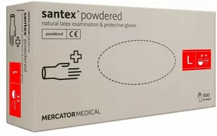 Mercatormedical Rękawice rękawiczki lateksowe pudrowane Mercator - Rękawiczki jednorazowe - miniaturka - grafika 1