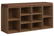 Szafki na buty - Otwarta szafka na buty z siedziskiem brązowy dąb D4-F76 - miniaturka - grafika 1