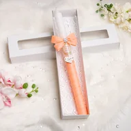 Świece - Świeca do Chrztu Świętego z Personalizacją Pomarańczowa Sc-33N - miniaturka - grafika 1