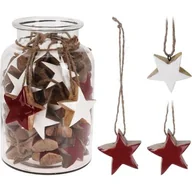 Ozdoby bożonarodzeniowe - Zawieszka deco gwiazda w słoiku 2ass clr - miniaturka - grafika 1