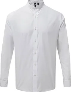 Koszula męska z długim rękawem Premier Workwear z kołnierzykiem Grandad - Koszule męskie - miniaturka - grafika 1